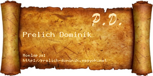 Prelich Dominik névjegykártya